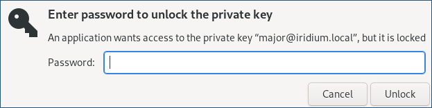 Password prompt from GNOME Keyring